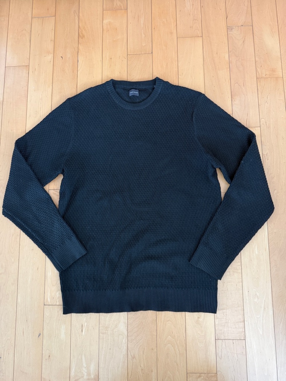 Men's Dan John Crewneck Textured Sweater - Black